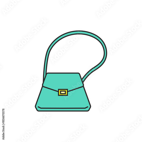 バッグ、カバン、ブランド、洋服、ファッション、コーディネート、おしゃれ関連のイラスト（カラー）