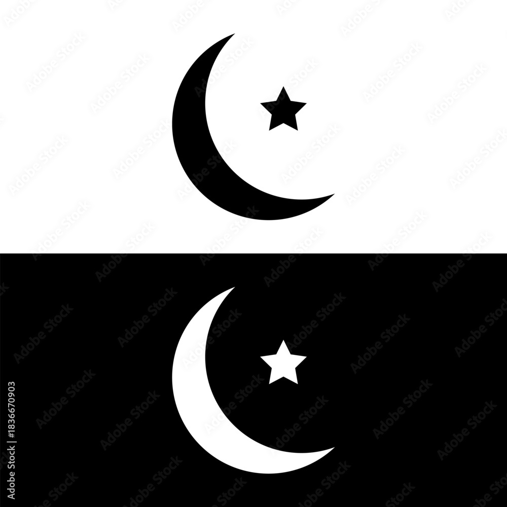 Obraz premium Star and crescent