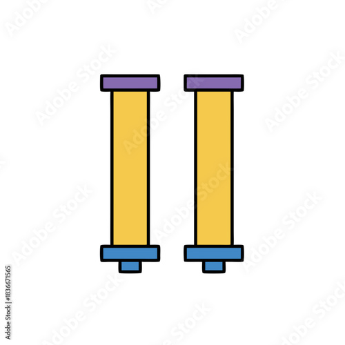 Two children enthusiastically playing together building a sandcastle on a sunny day at the beach creating sand sculptures and enjoying outdoor summer recreation