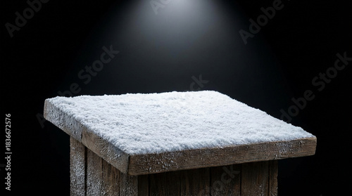 Snowy Stone Table in Twilight