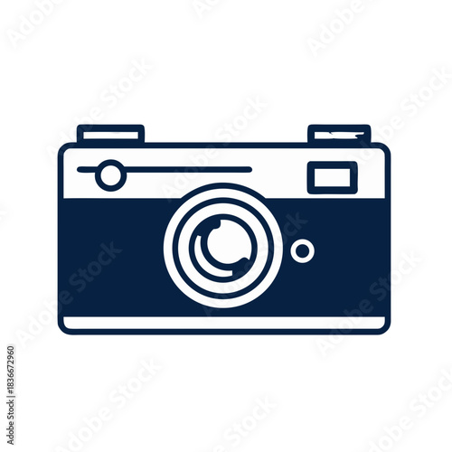 Vintage Open Brown Suitcase With Simple Shape Flat Vector Art In Clean Sticker Style