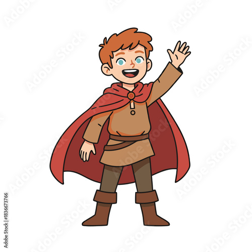 cartoon illustration of a little girl