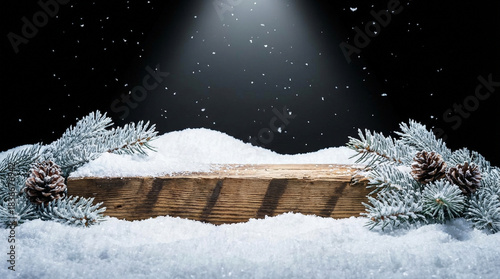  Snowy Woodland Trough in Winter