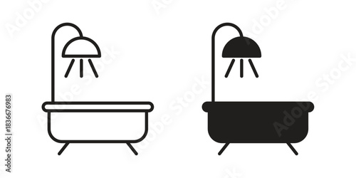 Bathroom icons Symbol, logo illustration. icon concept for web design