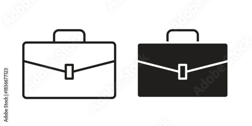 Briefcase icons Symbol, logo illustration. icon concept for web design