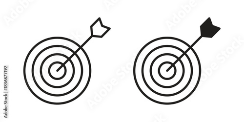 Bulls eye icons Symbol, logo illustration. icon concept for web design
