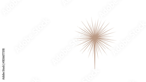 Sparkler exploding with light and energy festive celebration element isolated on white background for holiday design