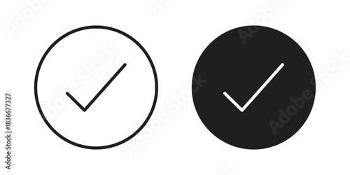 Check mark icons Symbol, logo illustration. icon concept for web design
