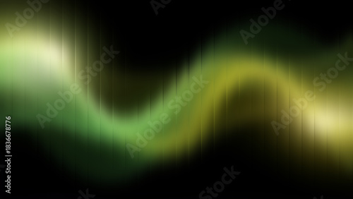 Ribbed glass texture background. Luminous green yellow ripple glass gradient. Sharp ribbed distortion, cinematic glow, futuristic texture background