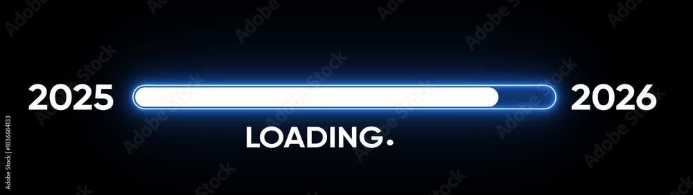 Vidéo Stock New year 2026 loading bar animation Year changing concept ...