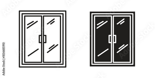 Window icon for mobile app, editable designs