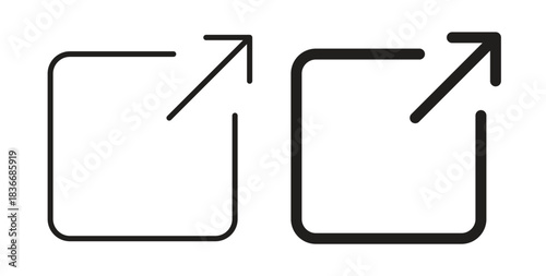 Window Maximize icon for mobile app, editable designs