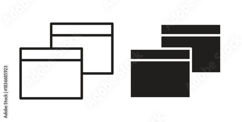 Window Restore icon for mobile app, editable designs
