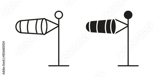 Windsock icon for mobile app, editable designs