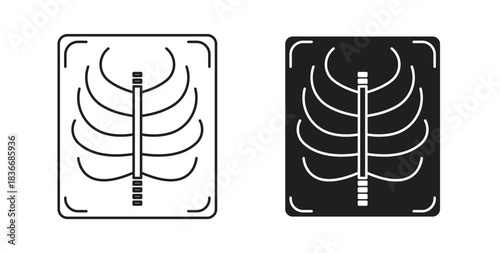 X ray icon for mobile app, editable designs