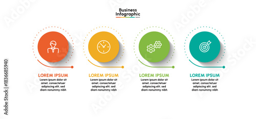 Business infographic design background template