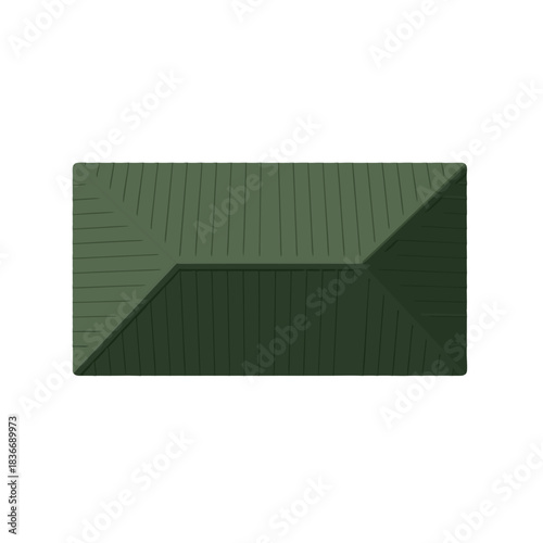 Dark Green Roof Shingles Viewed From Above Abstract Geometric Pattern Minimalist Design with Vertical Lines on a Black Background