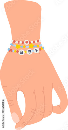 Hand With Beaded Friendship Bracelet