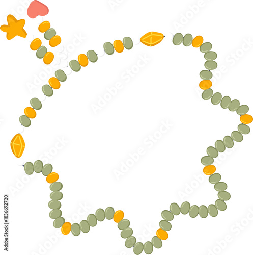 Beaded Bracelet With Star And Heart