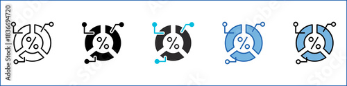 Segmentation Single Icon Multistyle Illustration
