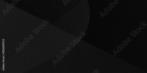 Grey abstract curved wavy lines on black background. Black background with line curve design. Blurred black silk fabric. Iridescent and shining like a star in the night sky, It has a taffeta-like body