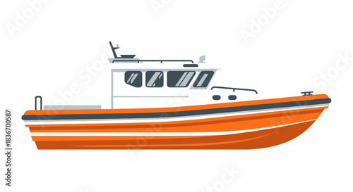 vector illustration of a boat