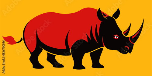 Iconic animal, modern style. Get this vector rhino illustration. Perfect for your branding, logo, mascot, or graphic design. Fast, bold, unstoppable, or a powerful t-shirt design.