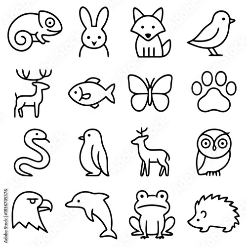 Animal Icon Set: A captivating collection of meticulously crafted animal icons, each one a testament to the beauty and diversity of the animal kingdom.