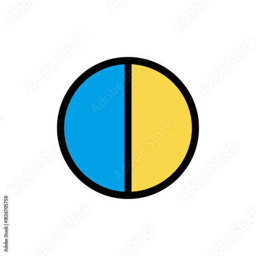 Opposites attract illustration a balance of contrasting elements symbolizing duality and complementary halves ideal for creative concepts and design projects.