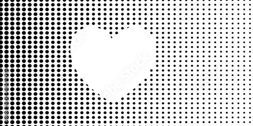 Halftone Heart Pattern Dotted Love Background Design