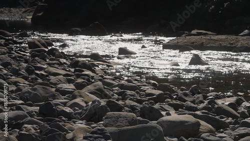 Tondagawa River at Takijiri‑ōji on the Kumano Kodo Nakahechi Trail, Tanabe, Wakayama, Japan　「滝尻王子の富田川」和歌山県田辺市中辺路町