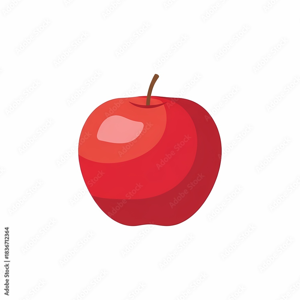 Obraz premium red apple on white background