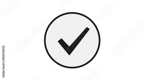 Check mark icon inside a circle representing approval and validation.