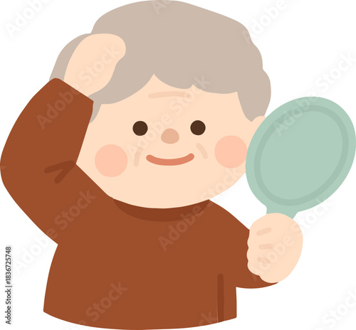 grandfather with hair loss