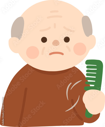 grandfather with hair loss