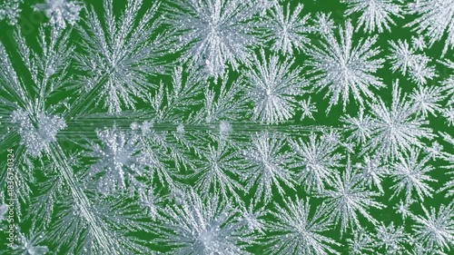 Abstract Ice Formation with frozen effect animation on green screen or trasnparent background distortion, overlay, glitch, static noise, scan lines black background, 4k animated video loop