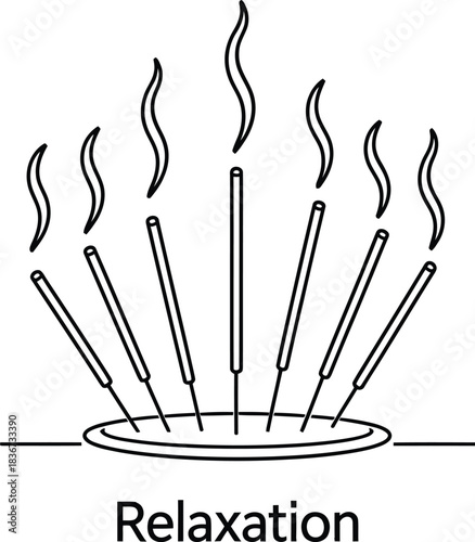 Acupuncture needles with smoke rising from them symbolizing relaxation and healing