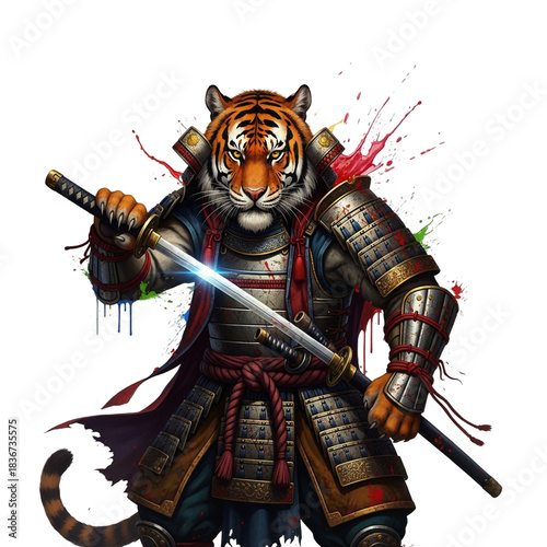 Tiger knight with sword