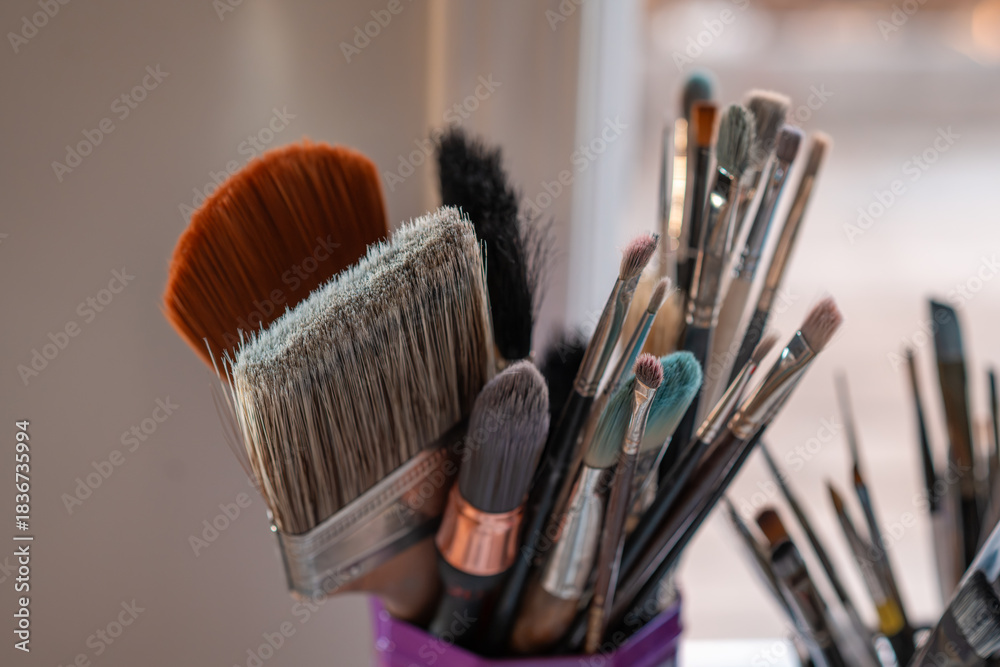 Fototapeta premium Art brushes macro