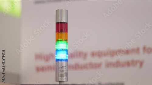 Visual Display of Colorful Light Sequence in Device