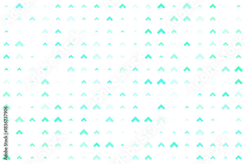 Abstract digital background with glowing teal and green chevron arrows pointing upwards, creating a futuristic and dynamic pattern for technology and data concepts.