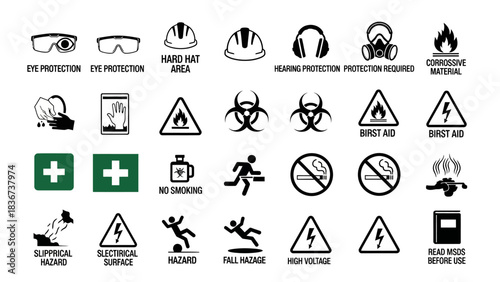 Safety first: A comprehensive compilation of essential safety and hazard warning signs