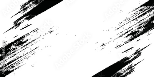 Black and white tire track background for rally, drift, motocross, off-road, and other motorsports. Black tire tracks on a white background with worn and splashed dirt effects. modern