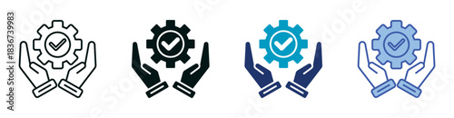 Control Icon Set Consisting of Multiple Styles Vector Illustration
