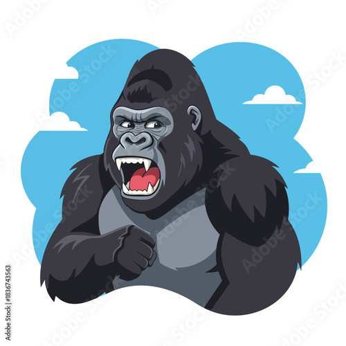 Angry Gorilla Illustration