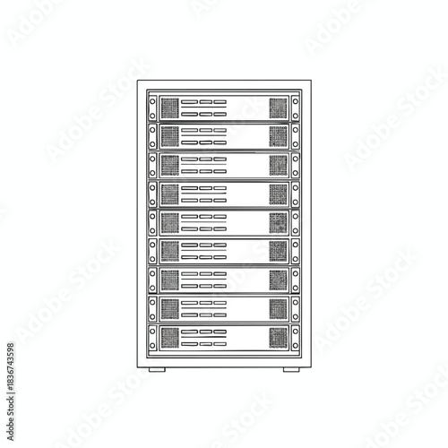Server Rack Illustration