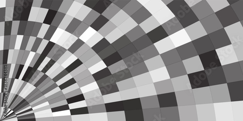 Black and white checkered pattern. Chess pattern. Black and white checkered background. 3D checkered wallpaper. vector illustration