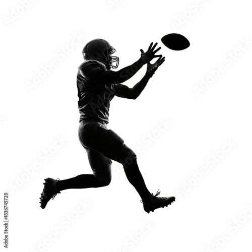 American footbal player silhouette vector
