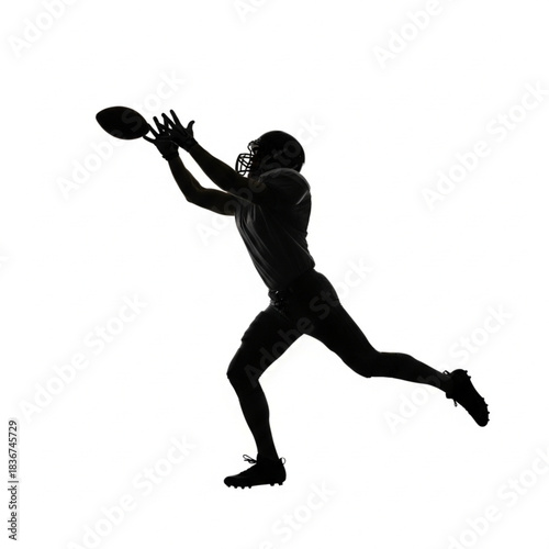 American footbal player silhouette vector