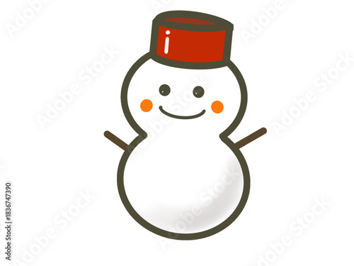 cute smile  snowman character